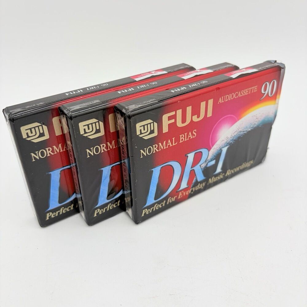 Lot of 3 FUJI DR-I 90 AUDIOCASSETTE Normal Bias Blank Cassette Tapes Sealed